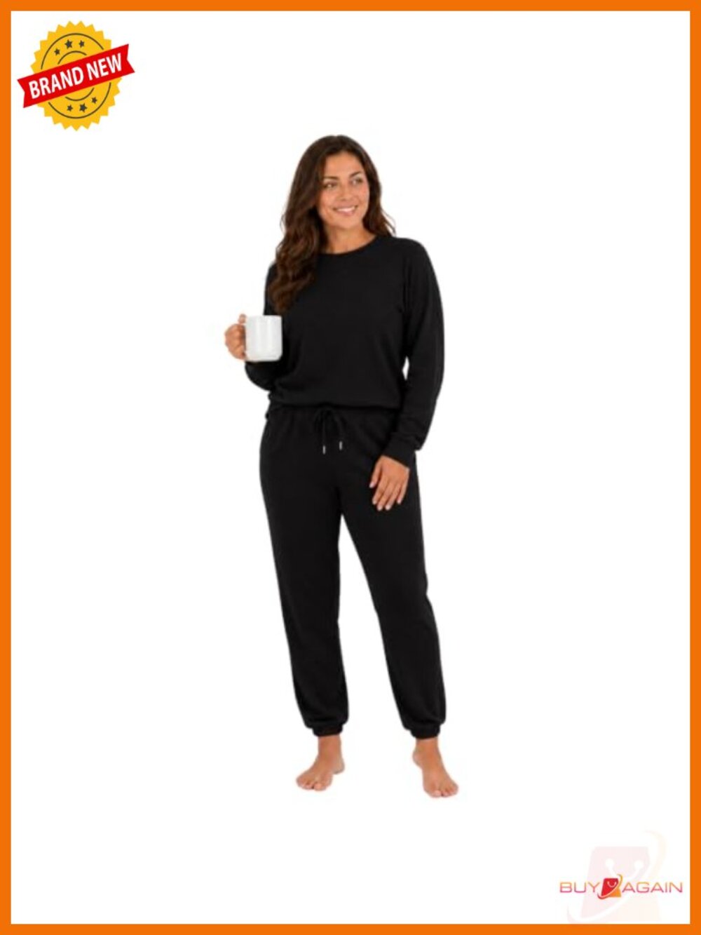 Women's French Terry Jogger Lounge Set, Relaxed Fit, Pullover & Joggers